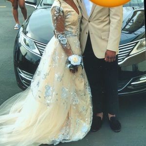 2 piece mermaid style prom dress